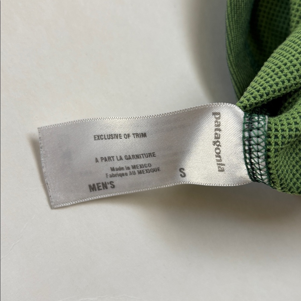 Patagonia Capilene Baselayer‎ 1/4 Zip Mid Weight Green Two Tone Mens Small 44440 - Picture 3 of 10